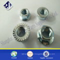 Bright zinc finished flange nut hex flange nut Din6923 flange nut